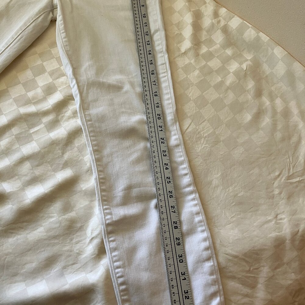 TORY BURCH  Cropped Skinny White Jeans 4 Pockets Size 28 - Picture 6 of 14